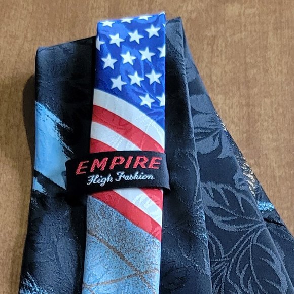 💜Empire High Fashion Mens Tie  Patriotic - Picture 2 of 5